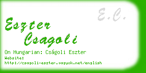 eszter csagoli business card
